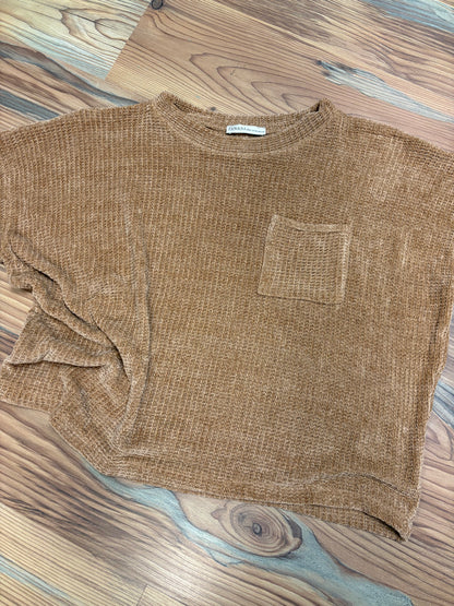 Camel Chenille Waffle Top