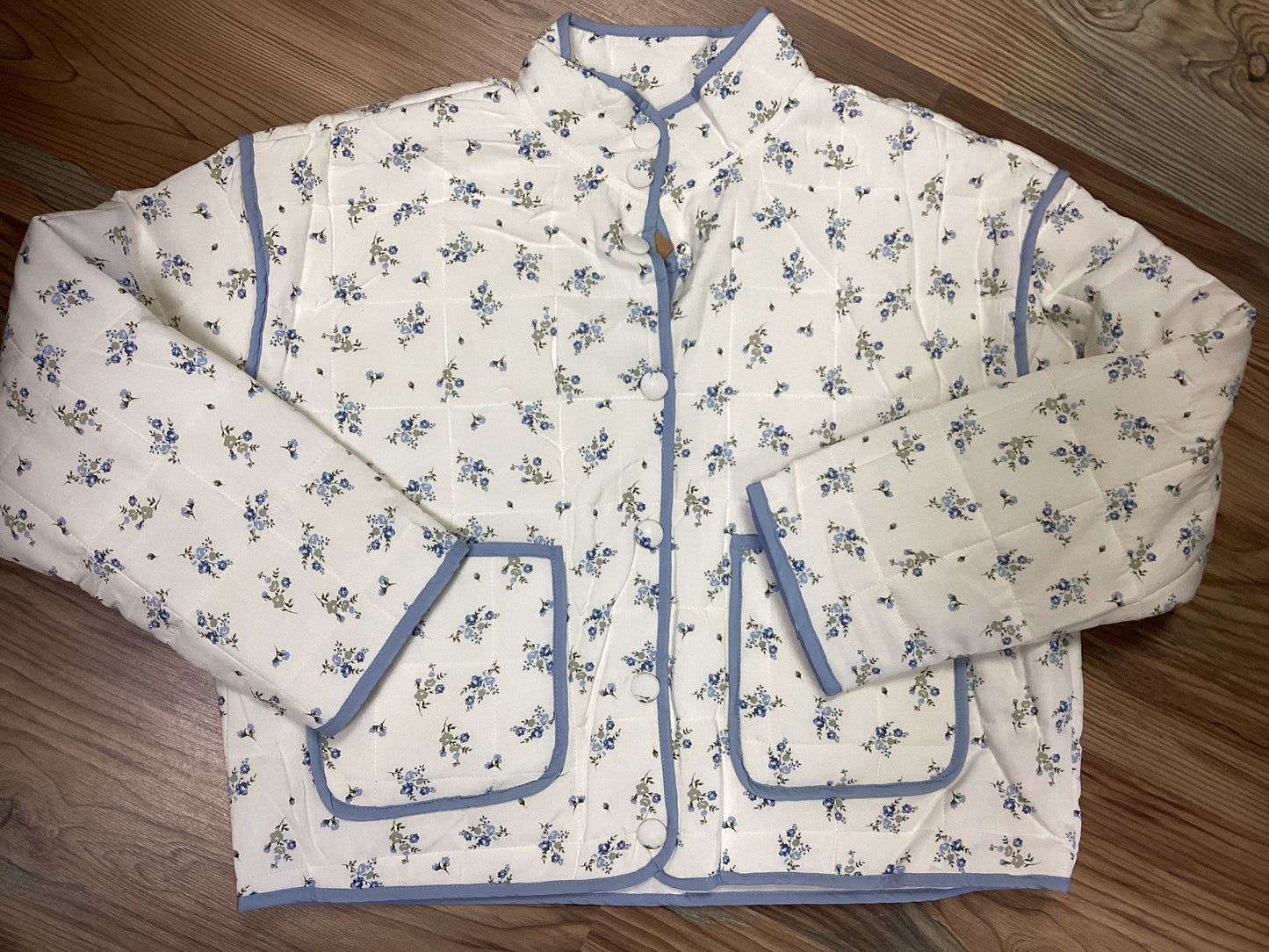 White Quilted Florette Jacket