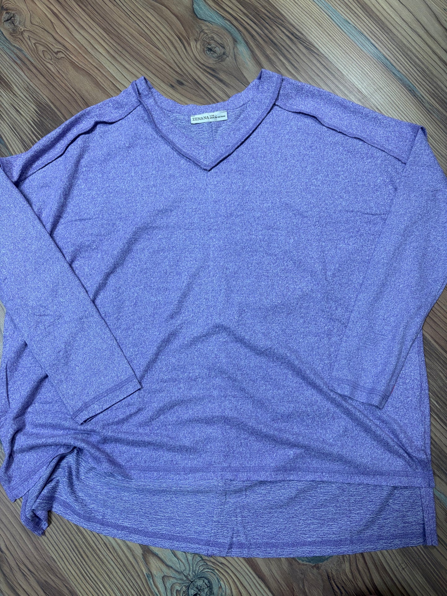 Lavender Softy Hacci Long Sleeve
