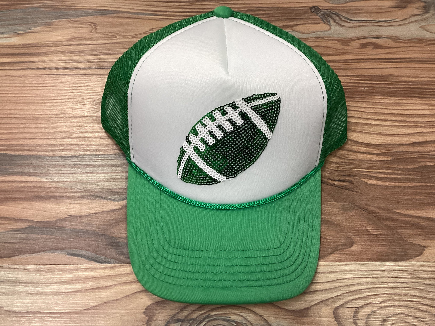 Green Custom Football Team Cap