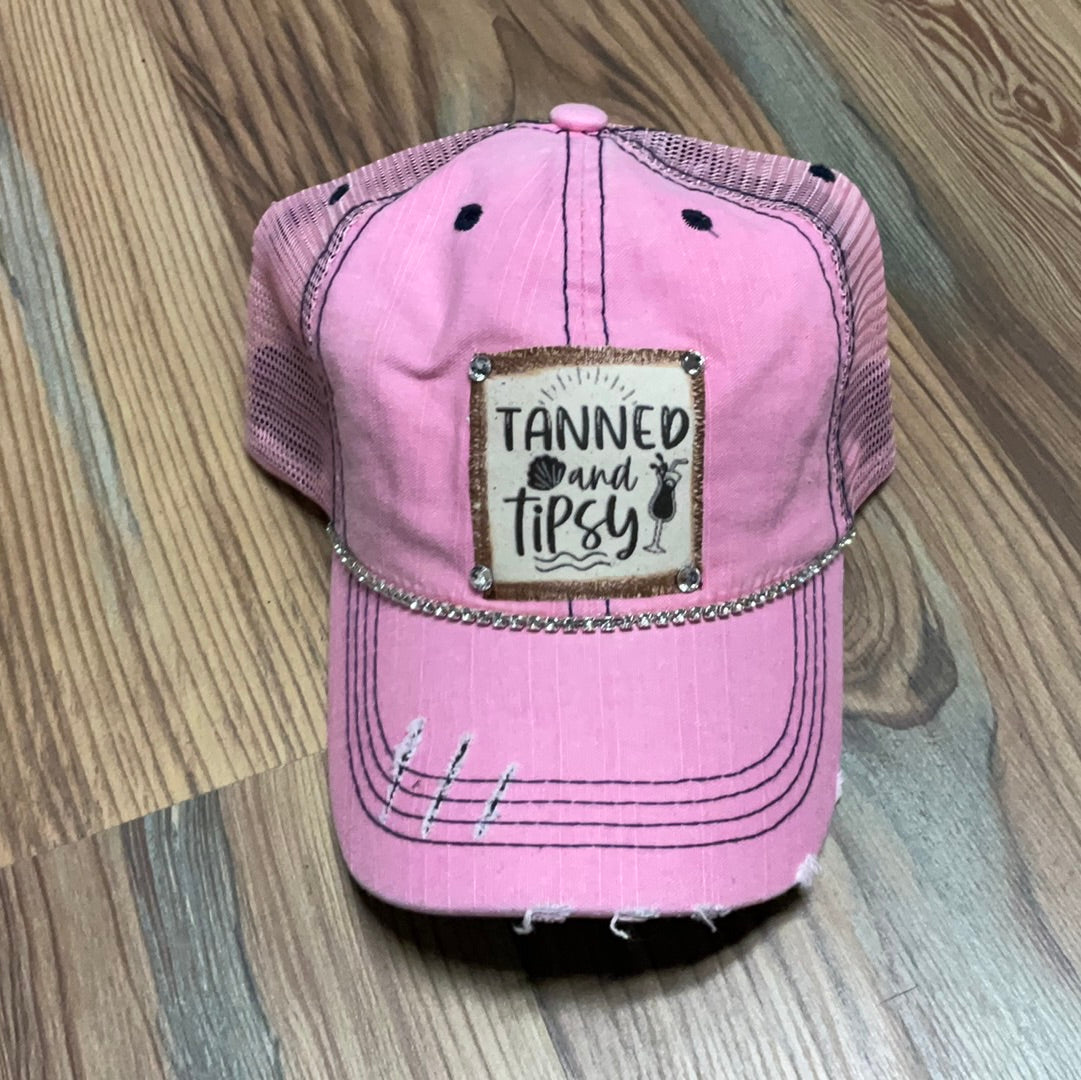 Tanned And Tipsy Glitzy Cap