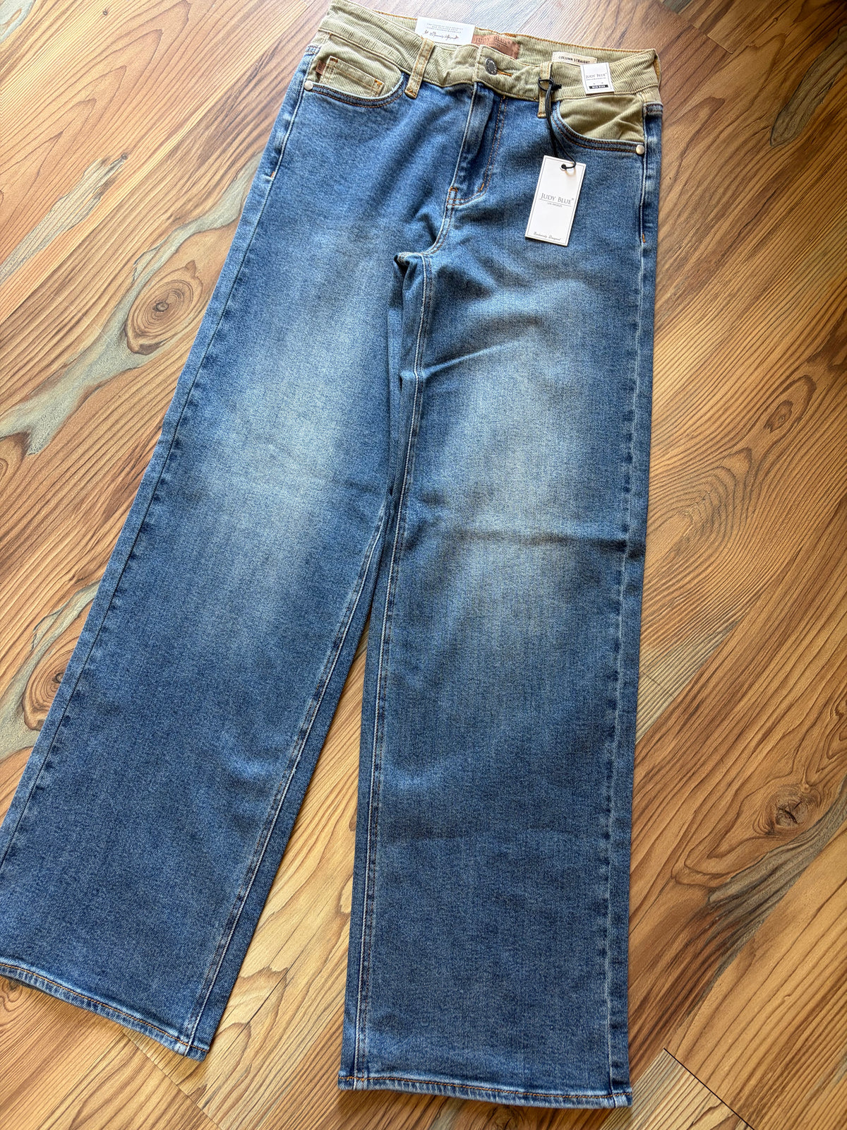 Judy Blue Corded Mid Rise Straight