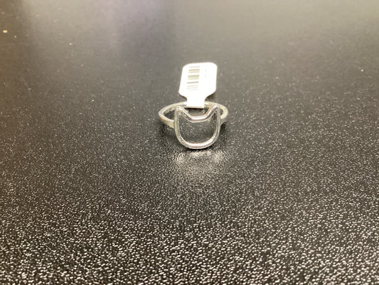 Silver Cat Face Ring