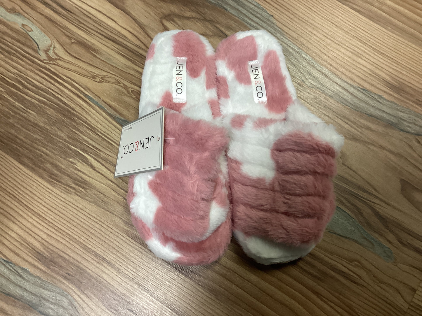 Pink Fluffy Slipper Slides