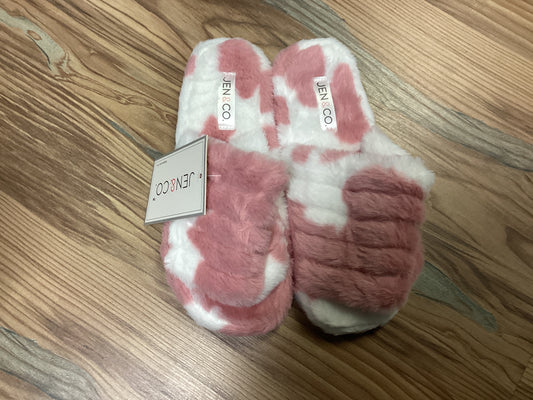 Pink Fluffy Slipper Slides