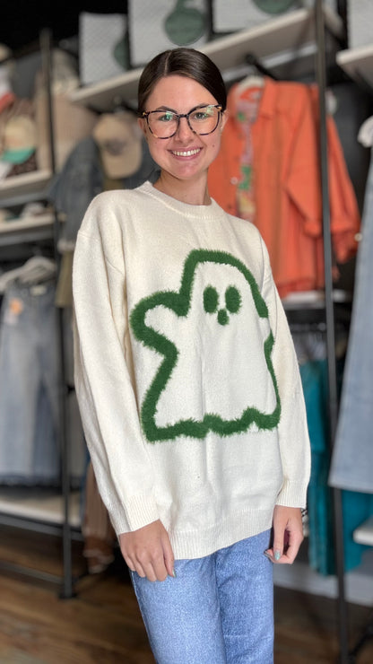 Ivory Green Ghost Knit