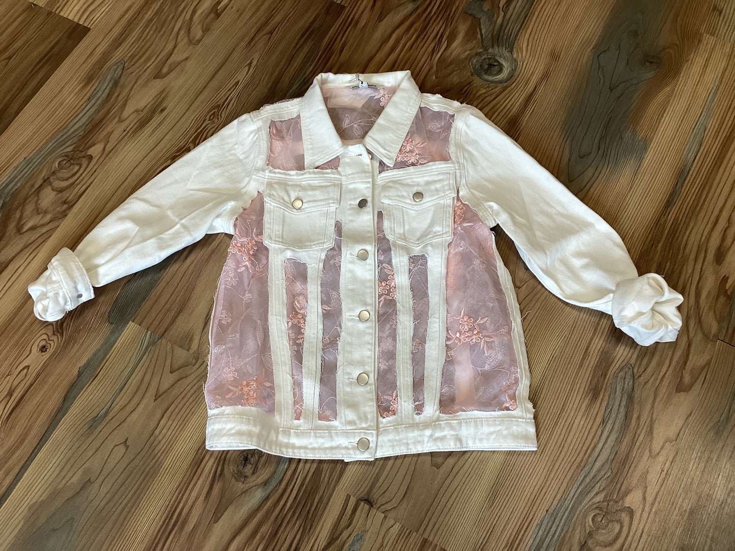 White Denim & Lace Jacket