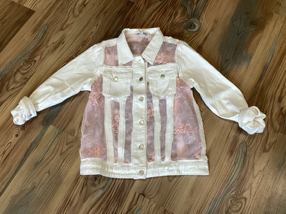 White Denim & Lace Jacket