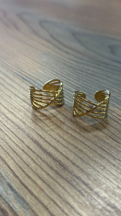 Stainless Gold Multi Layer Ring