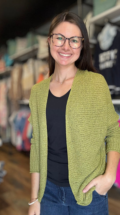 Avocado Dolman Knit Cardigan