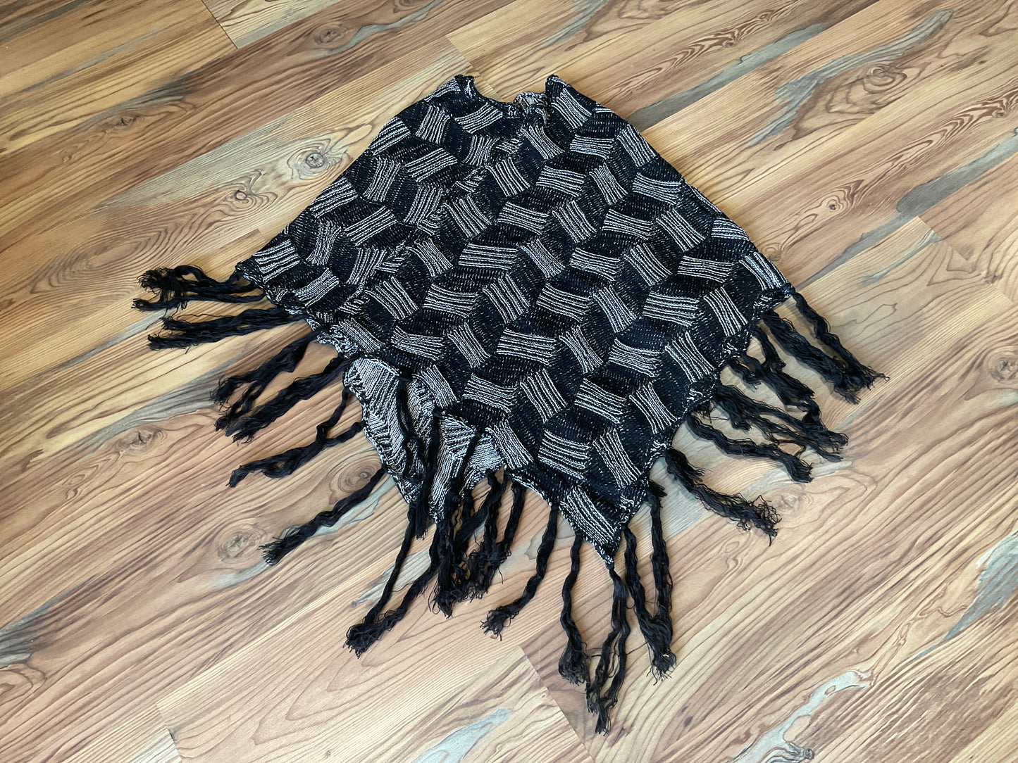 Black And White Poncho