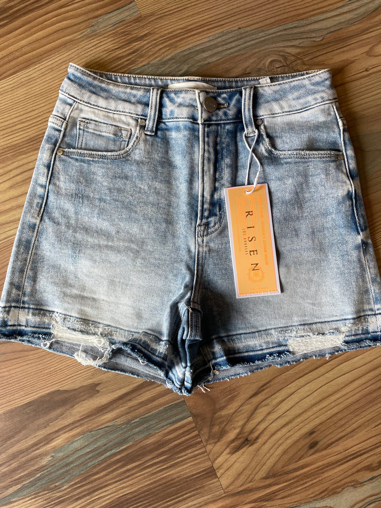 Risen Light Wash High Rise Short