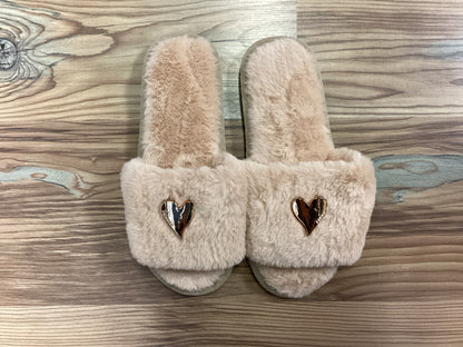 Fluffy Heart Sandals