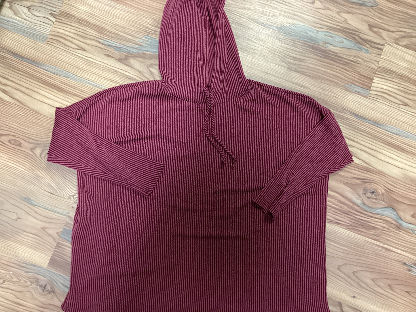 Cranberry Urban Ribbed Swing Dolman Hoodie