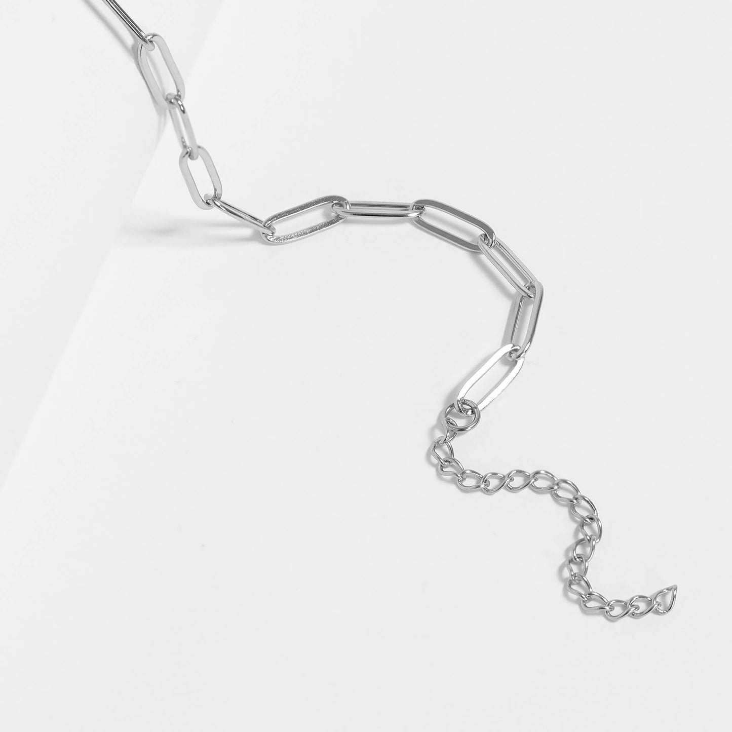 Stainless Steel Paperclip Chain Necklace