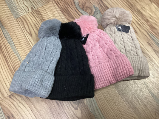 Braided Fleece Lined Beanie