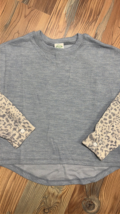 Blue Leopard Long Sleeve