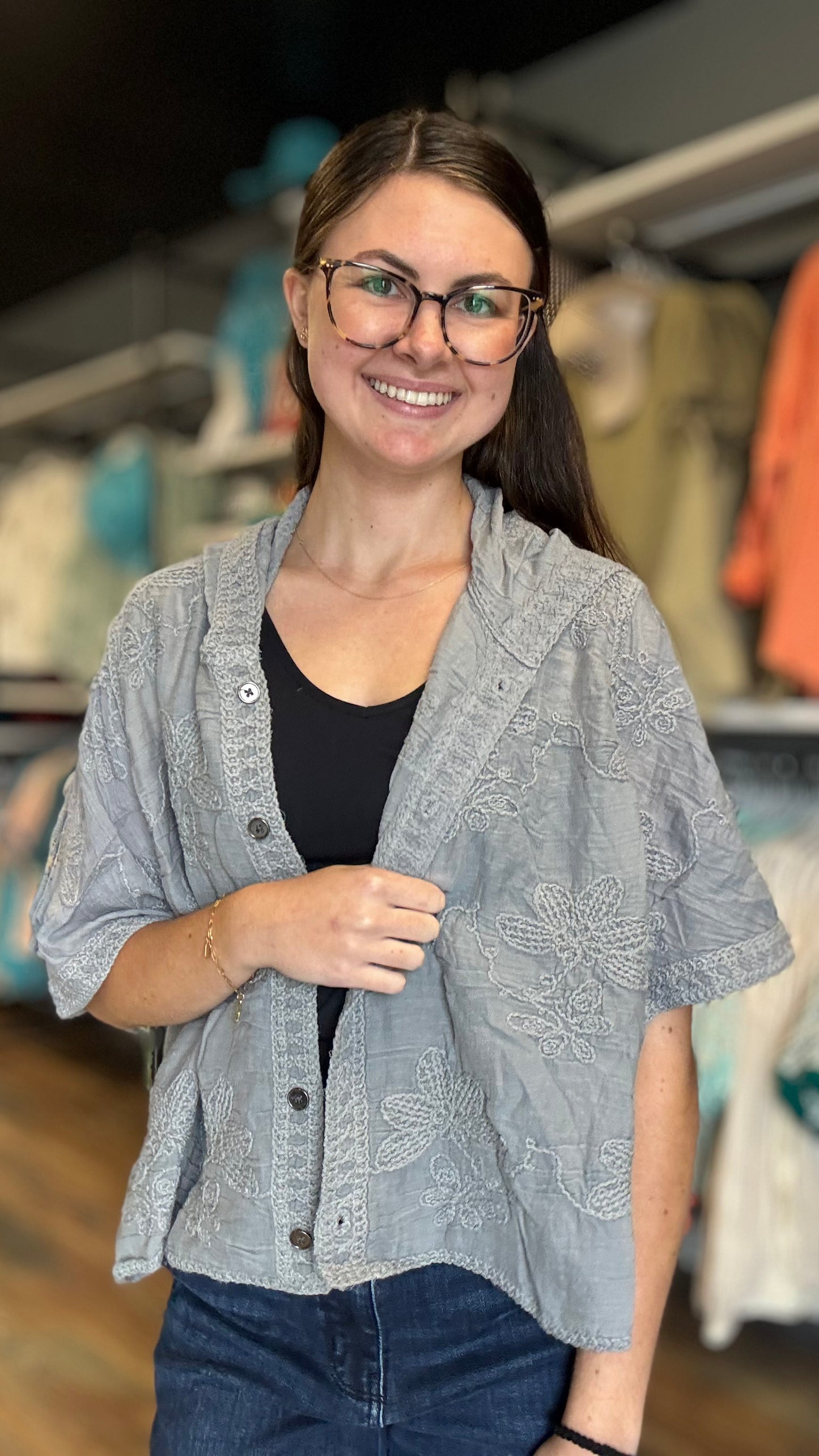 Grey Lace Hoodie