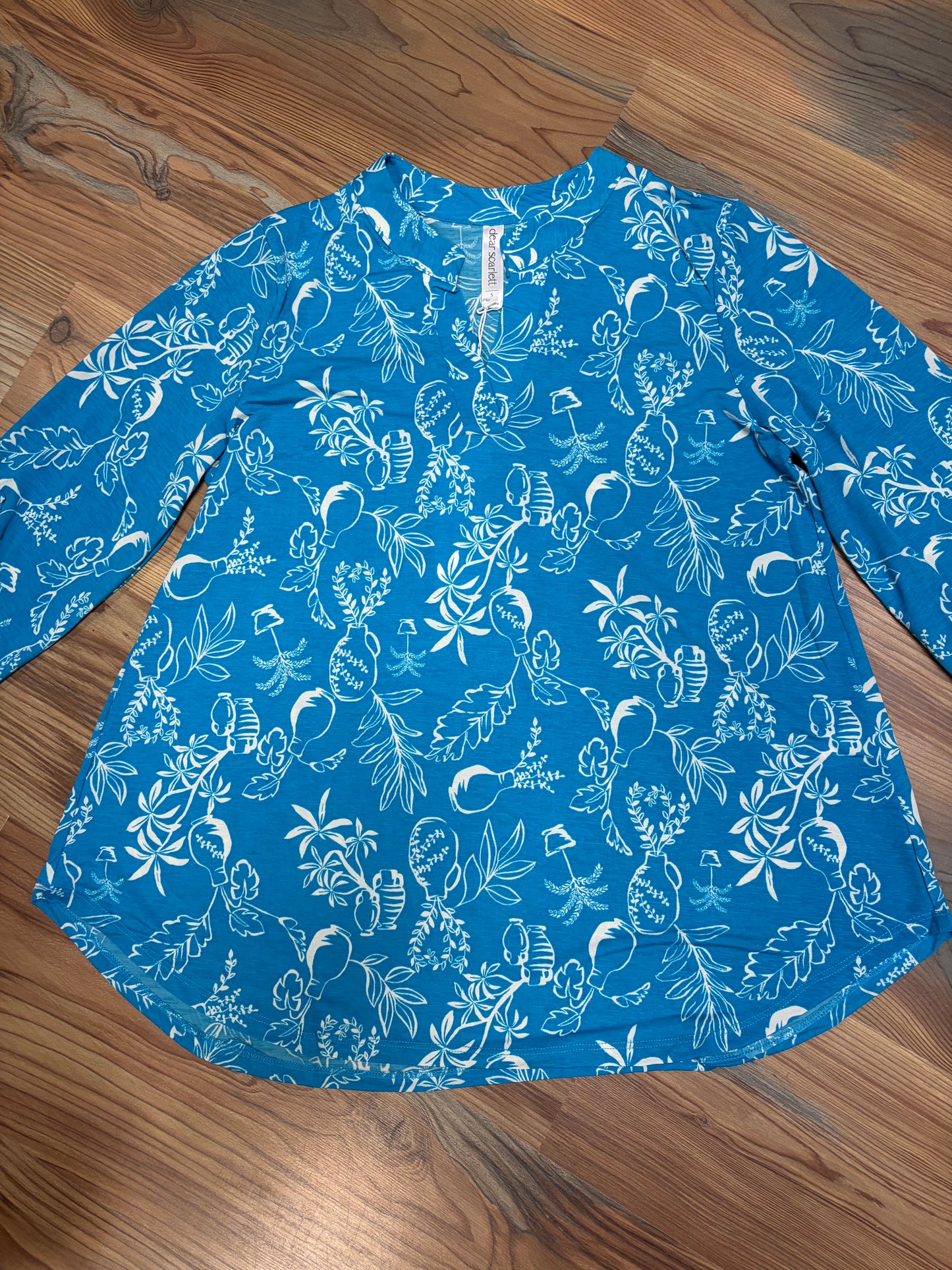 Blue 3/4 Dear Scarlett Blouse