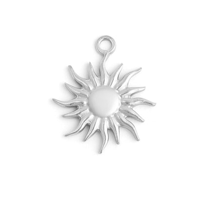 18K Gold Stainless Steel Mystic Sun Charm