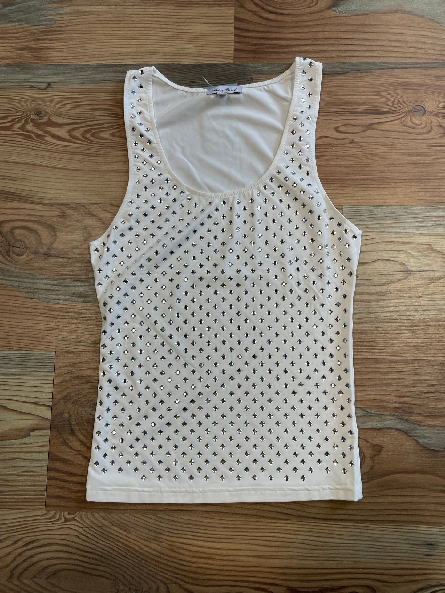 White Bling Tank