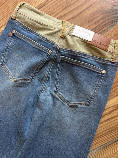 Judy Blue Corded Mid Rise Straight