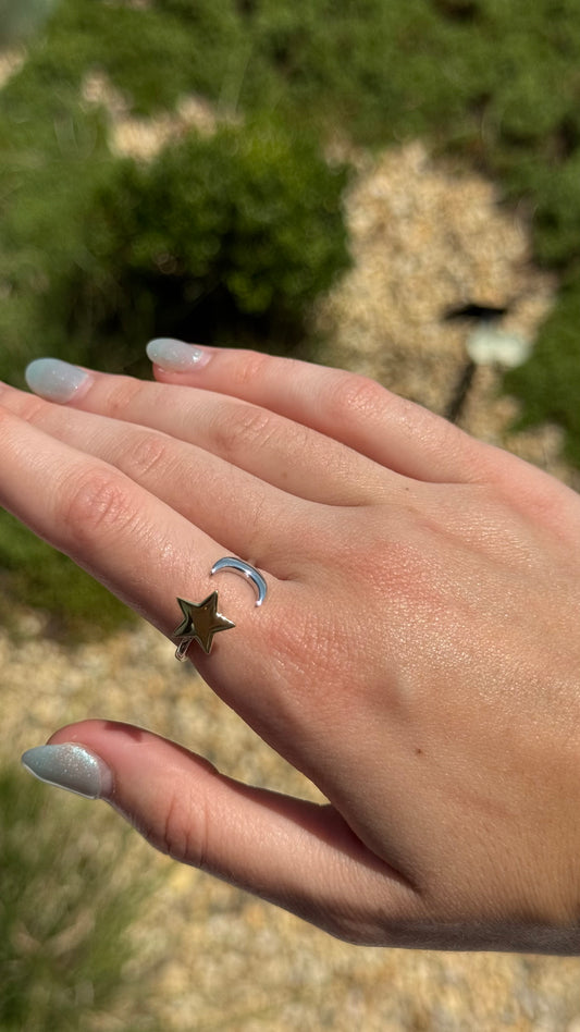 Star Moon Fidget Ring