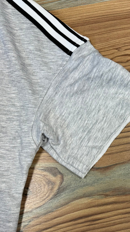 Grey Striped Detail Half Sleeve