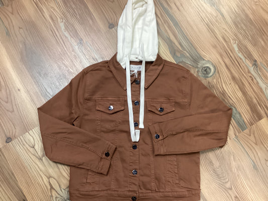 Risen Espresso Cream Hooded Denim Jacket