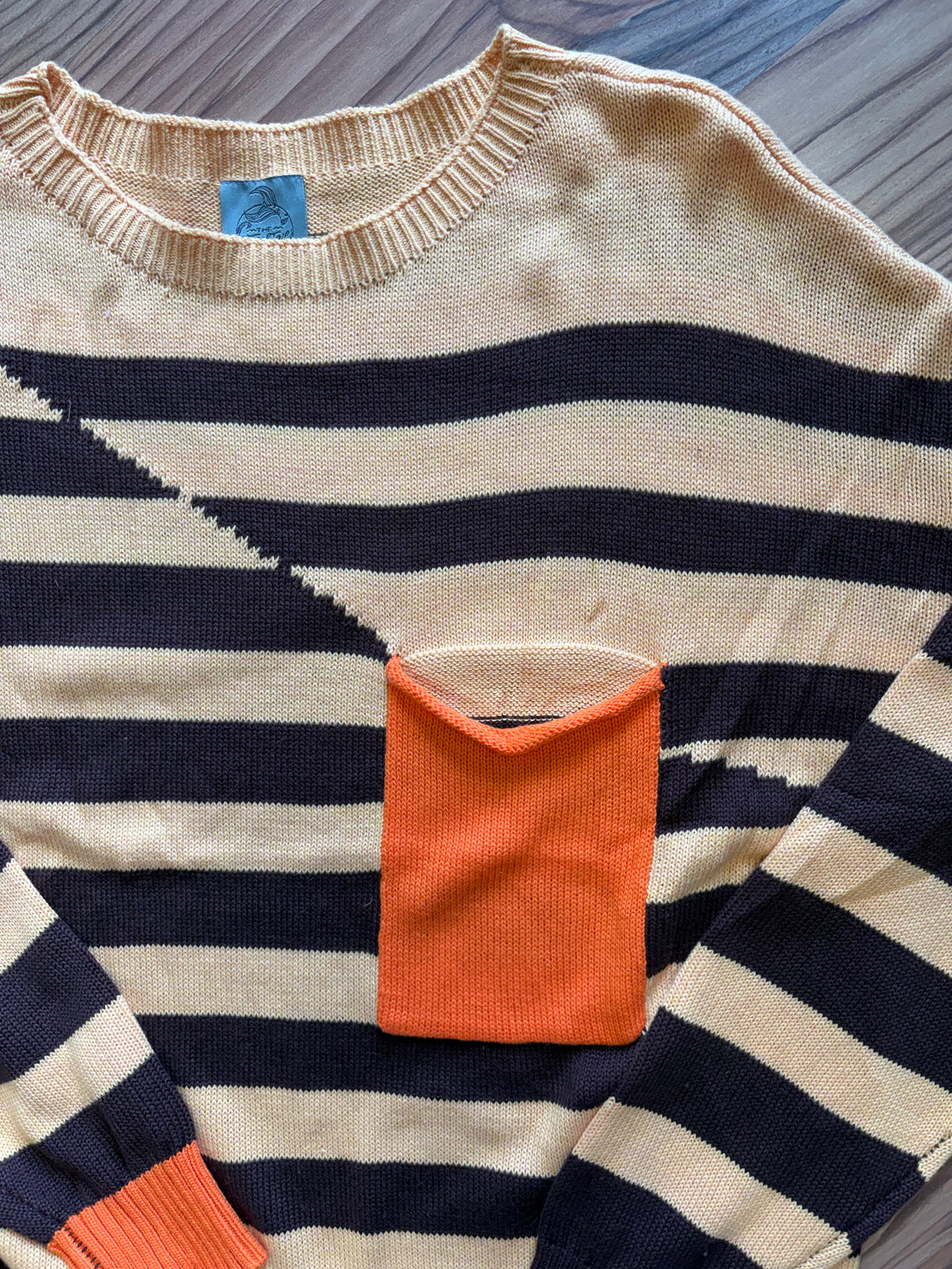 Brown Yellow Stripe Knit