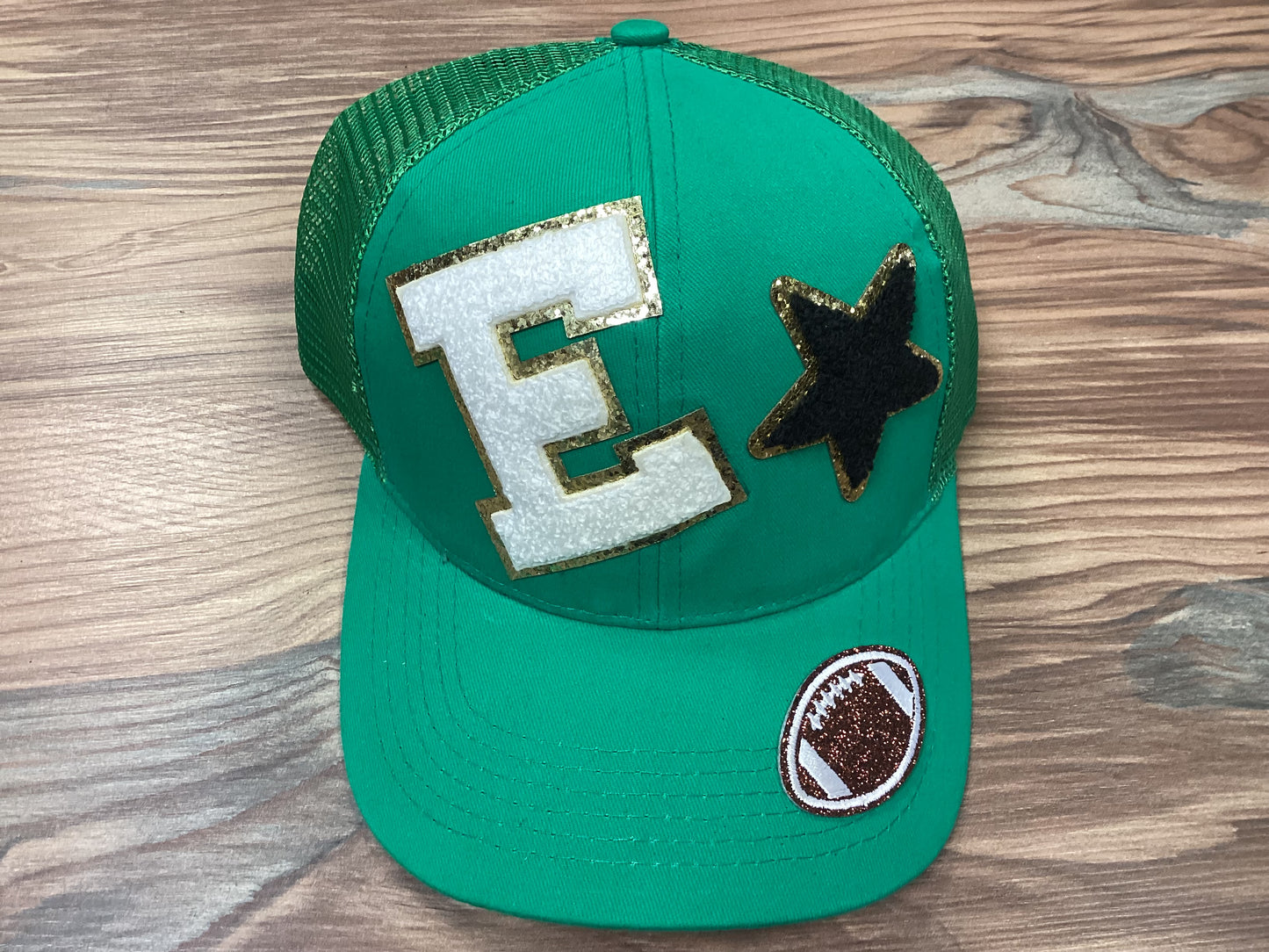 Green Custom Football Team Cap