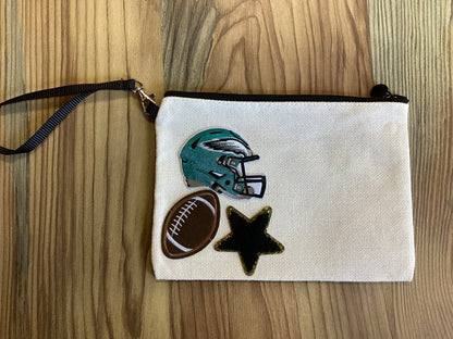 Football Custom Zip Pouch