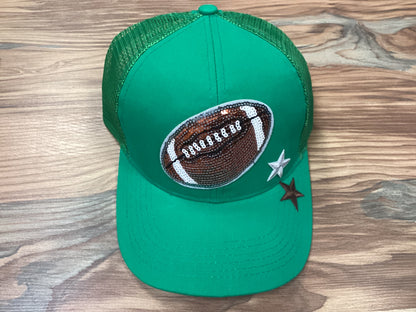 Green Custom Football Team Cap