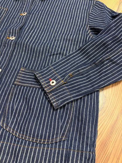 Denim Striped Barn Jacket