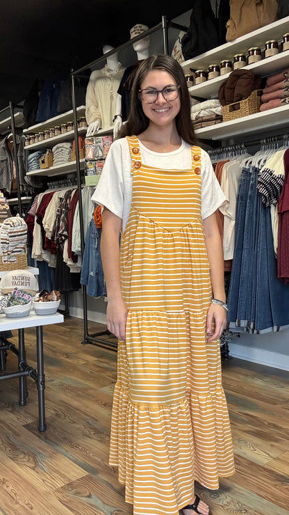 Mustard Striped Dress