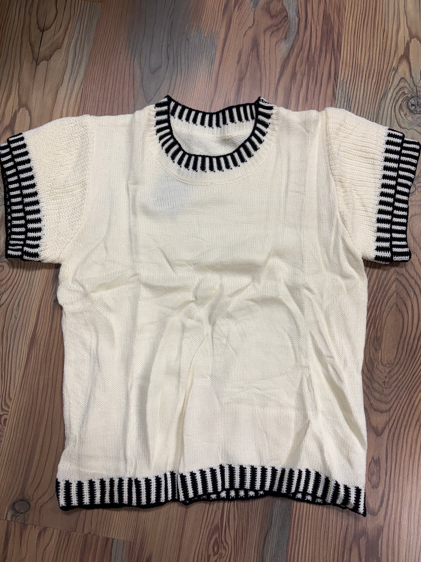 Beige Ruffle Short Sleeve
