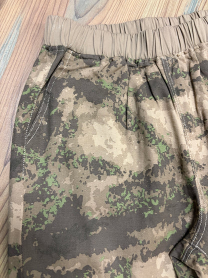 Camo Elastic Waist Cotton Pants