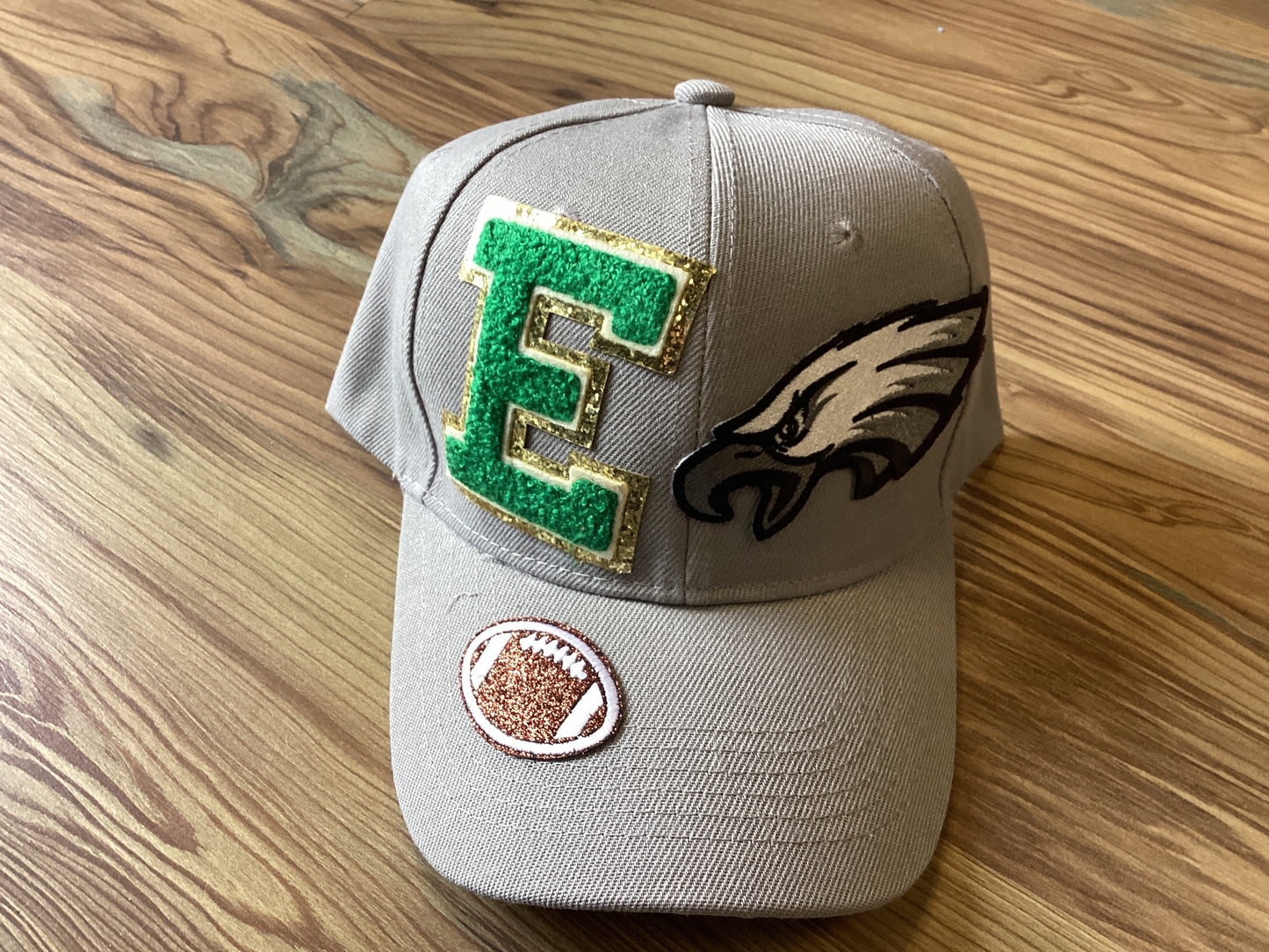 Grey Custom Football Hat