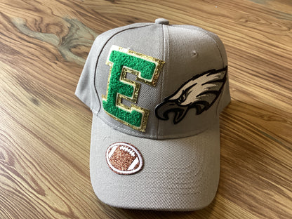 Grey Custom Football Hat