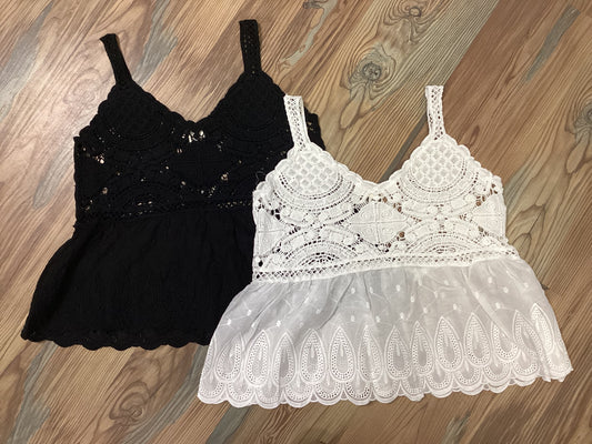 Babydoll Crochet Tank Top