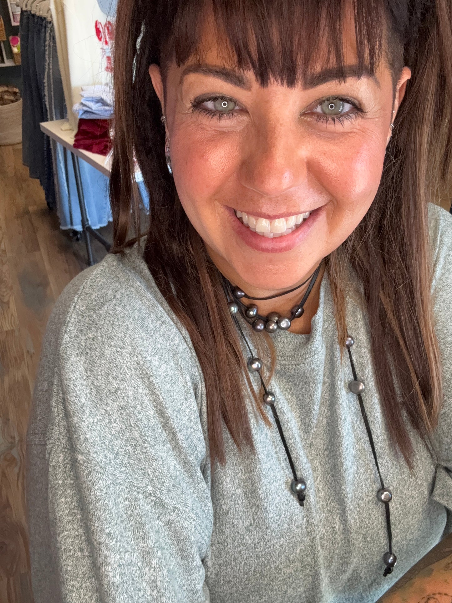Heathered Blue T Shirt Dress