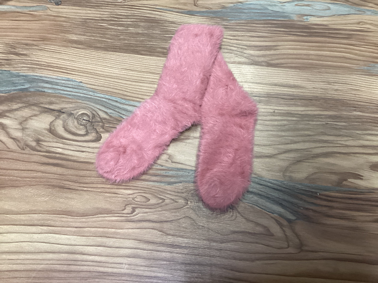 Pink Fur Socks