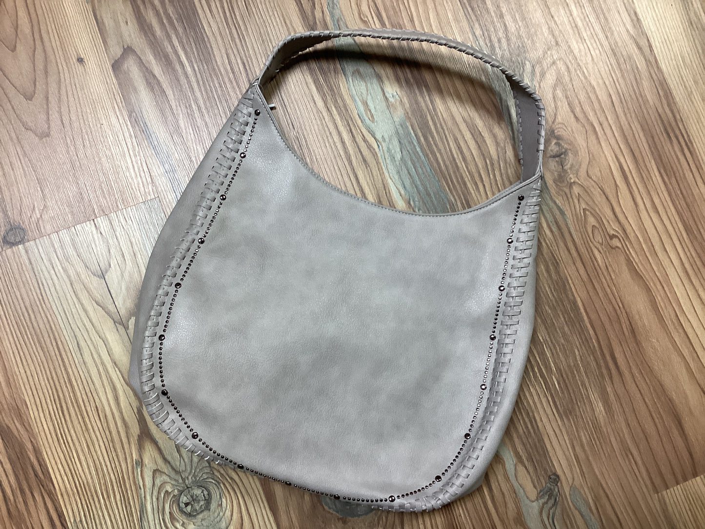 Grey Studded Hobo