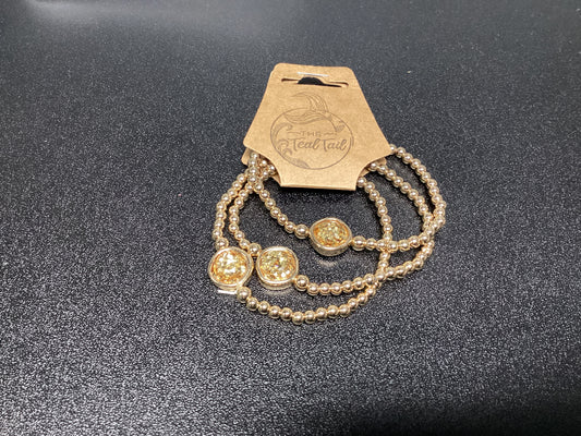 Gold Glitz Stone Bracelets