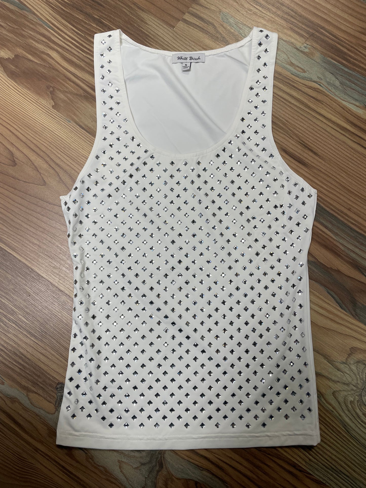 White Bling Tank