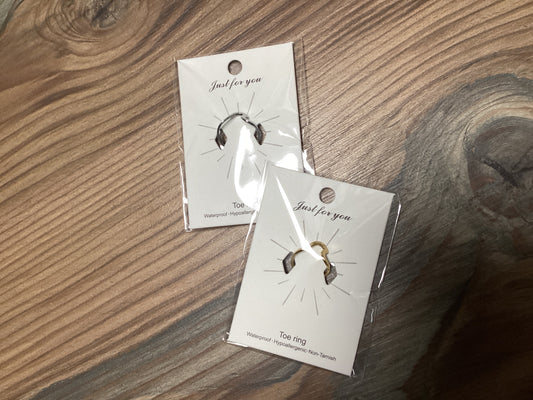 18k Pvd Wave Toe Ring