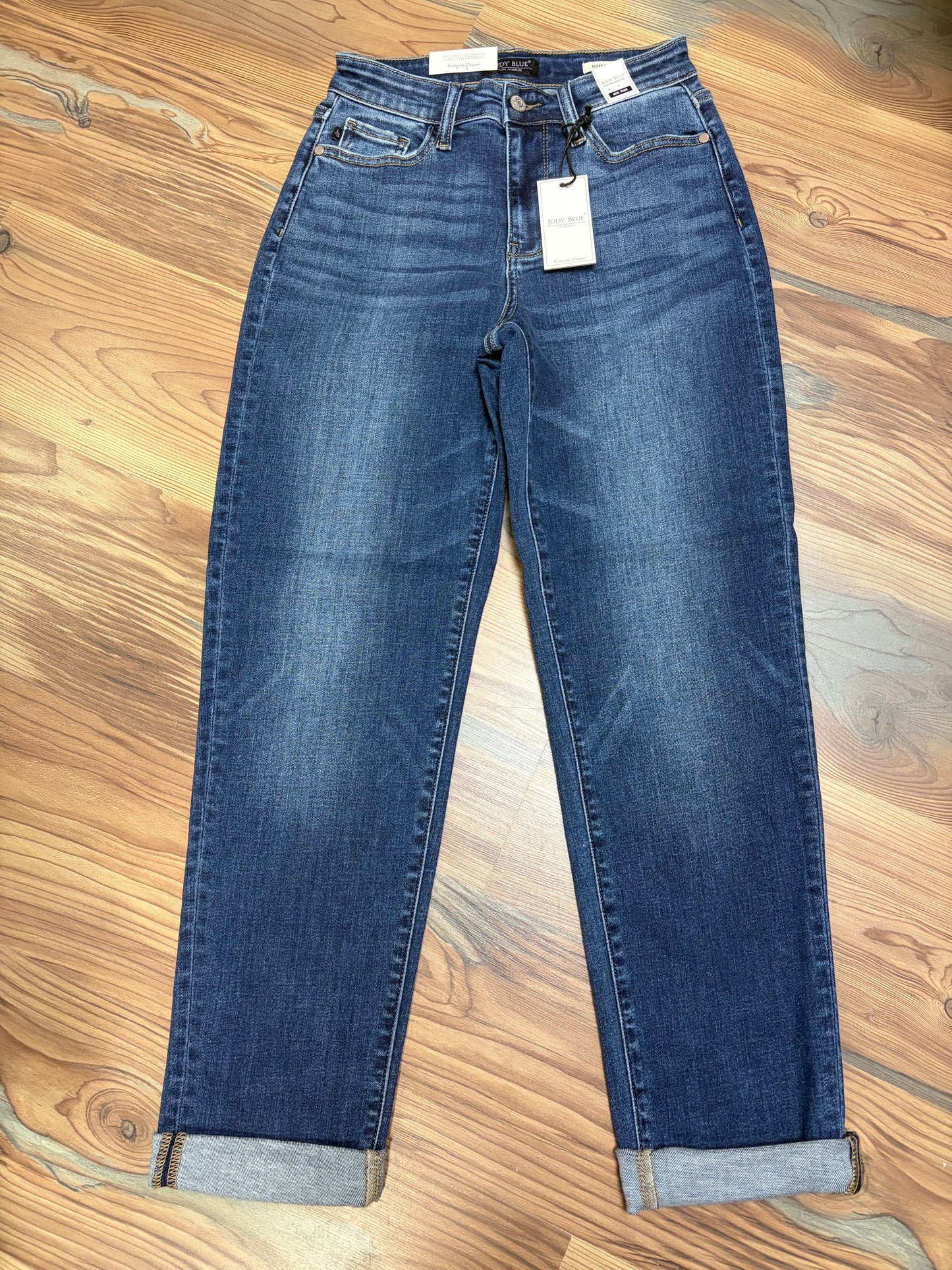 Judy Blue Dark Wash Mid Rise Boyfriend