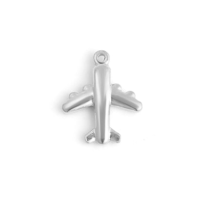 18K Gold PVD Stainless Steel Airplane Charm