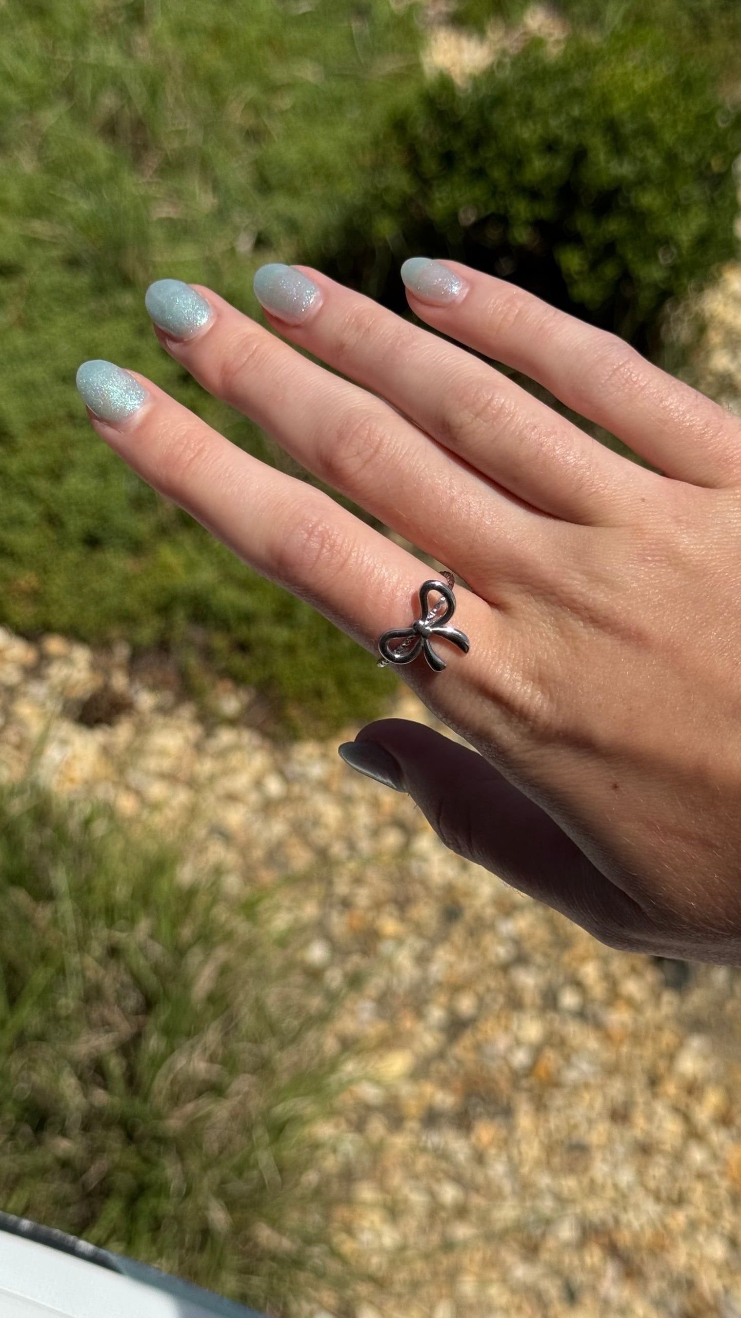 18k PVD Bow Ring