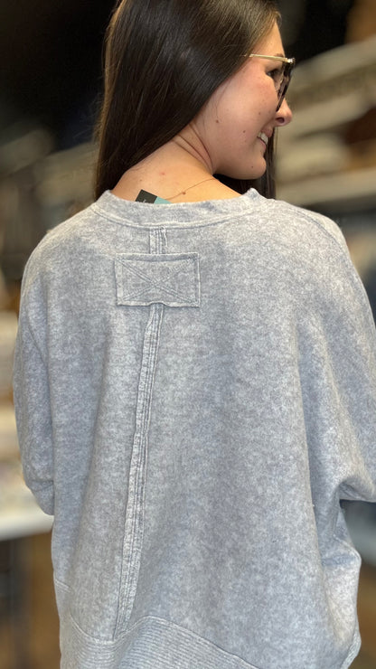 Grey Brushed Melange Dolman